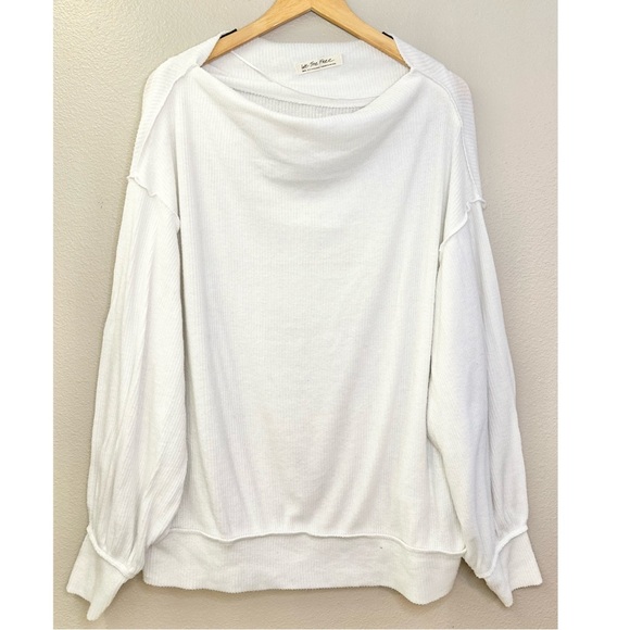 NEW Free People Main Squeeze Brushed Hacci Top White - Picture 9 of 12